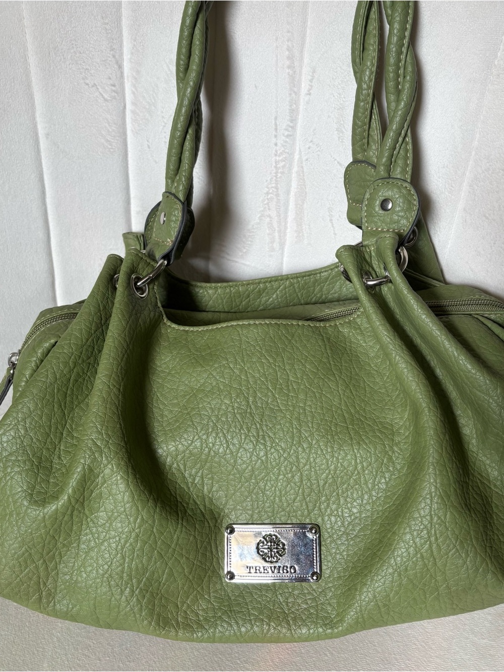 Y2K Trevizo Olive Green Women’s Leather Shoulder Bag